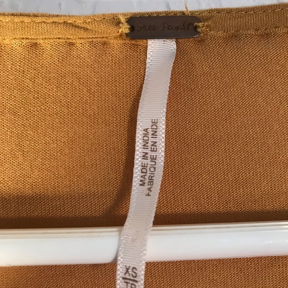 Free People size XS gold beaded long sleeve top - Picture 5 of 8